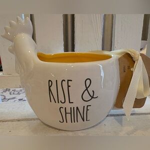 Rae Dunn Rise & Shine Rooster Mug - White and Yellow